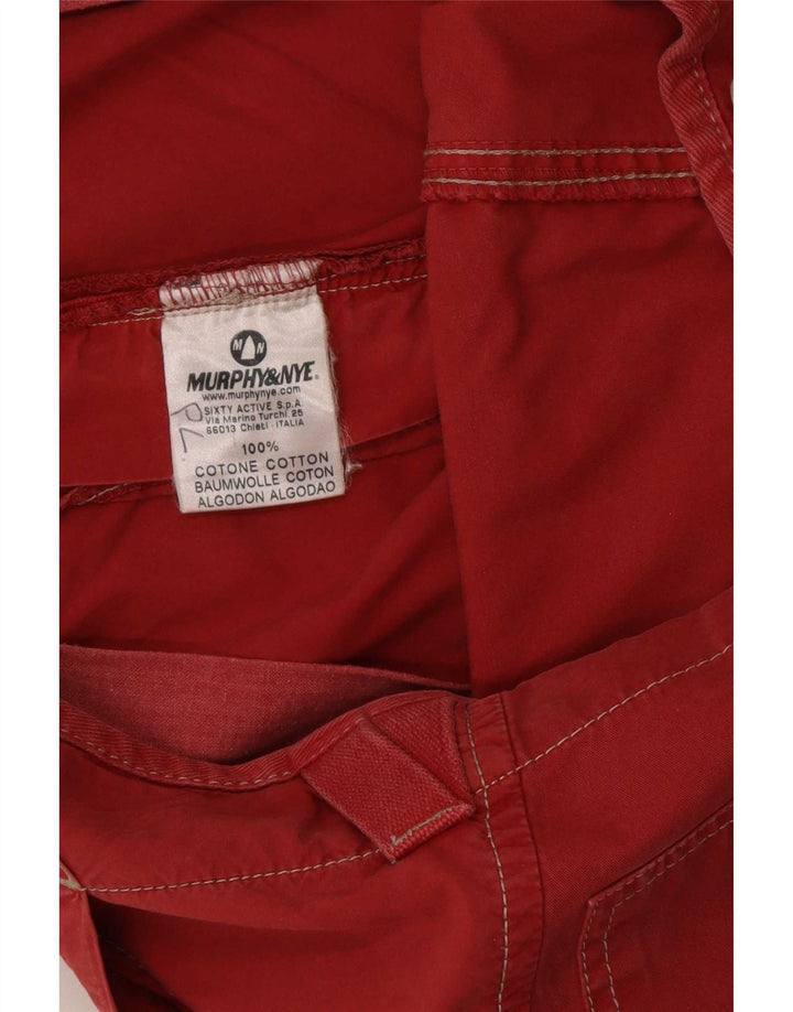 Pantaloncini chino da uomo Murphy & Nye W36 grandi in cotone rosso