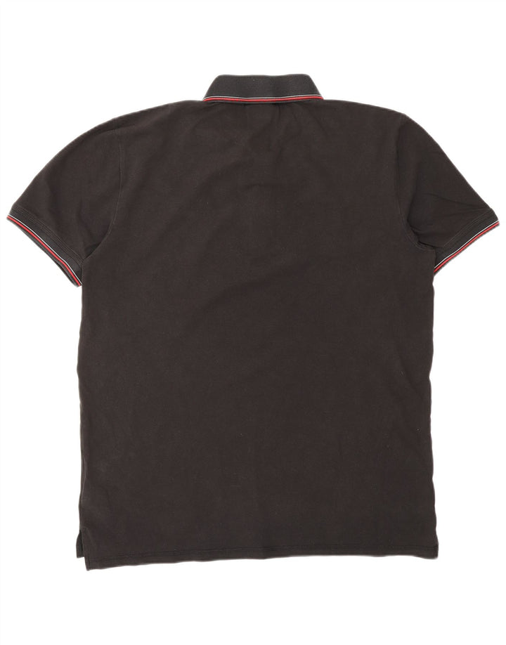 Polo da uomo HUGO BOSS grande in cotone nero