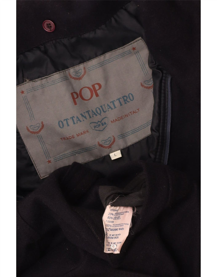 POP 84 Mens Utility Jacket UK 40 Large Navy Blue Polyamide