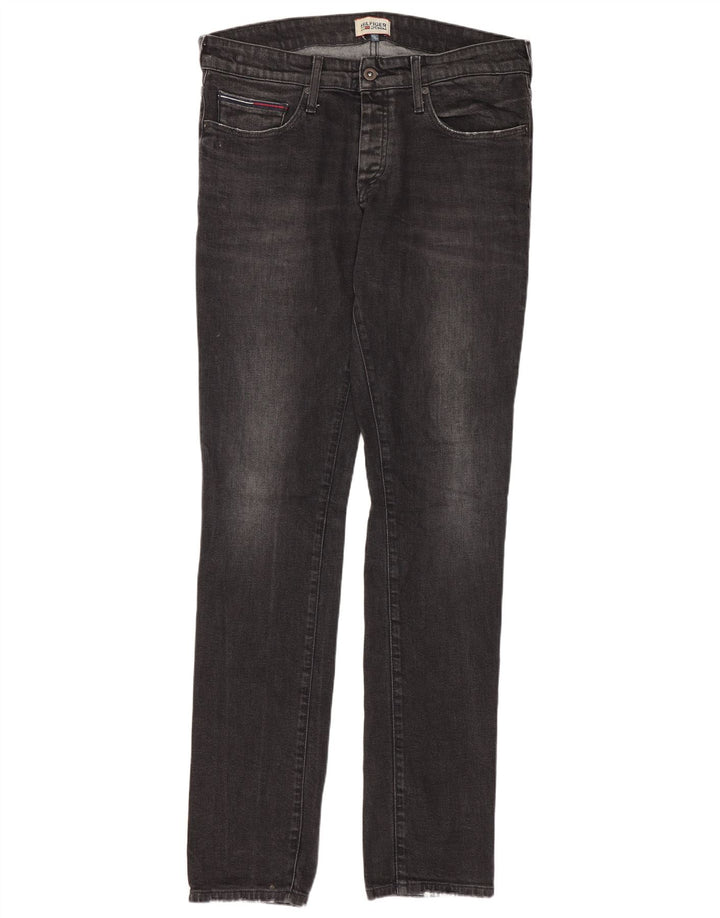 Jeans slim da uomo Tommy Hilfiger W33 L34 cotone grigio