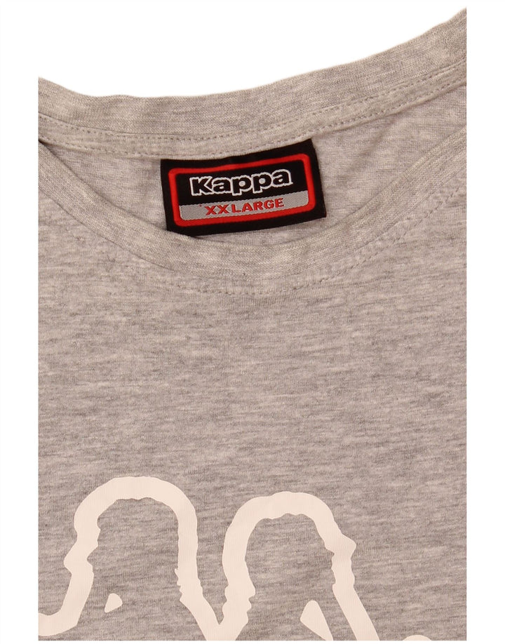 T-shirt grafica da uomo Kappa Top 2XL Grigia chiazzata