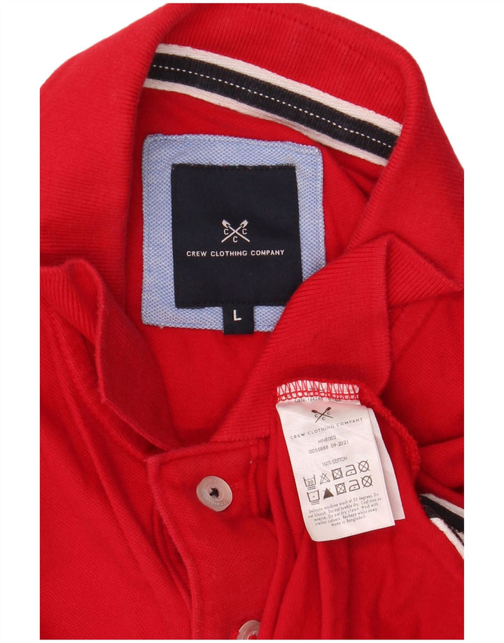 Crew Clothing Polo da uomo grande in cotone rosso
