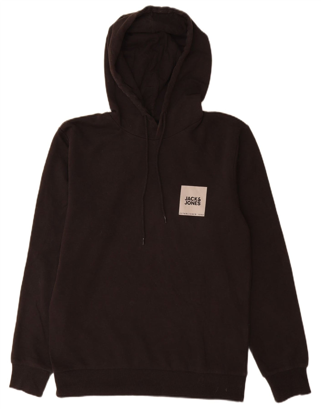 Jack & Jones Felpa con cappuccio grafica da uomo in cotone nero medio
