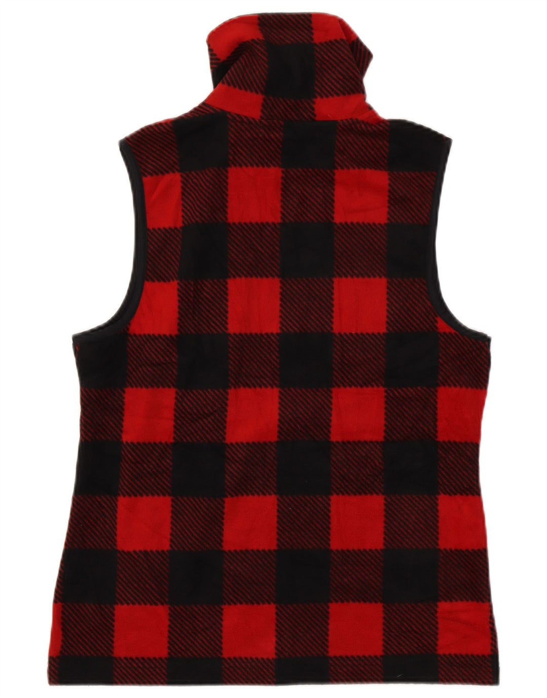 Gilet in pile da donna CHAPS UK 14 poliestere medio a quadri rosso