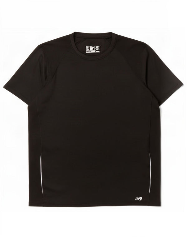 New Balance Uomo T-shirt Top Large Nero