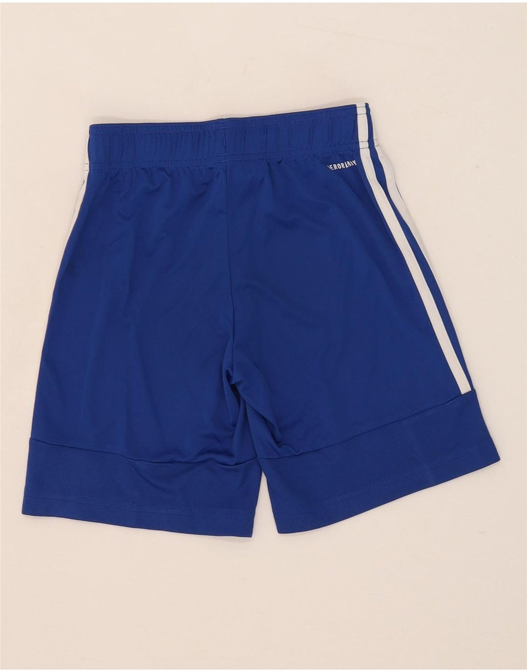 Pantaloncini sportivi Adidas Aeroready da ragazzo 9-10 anni in poliestere blu