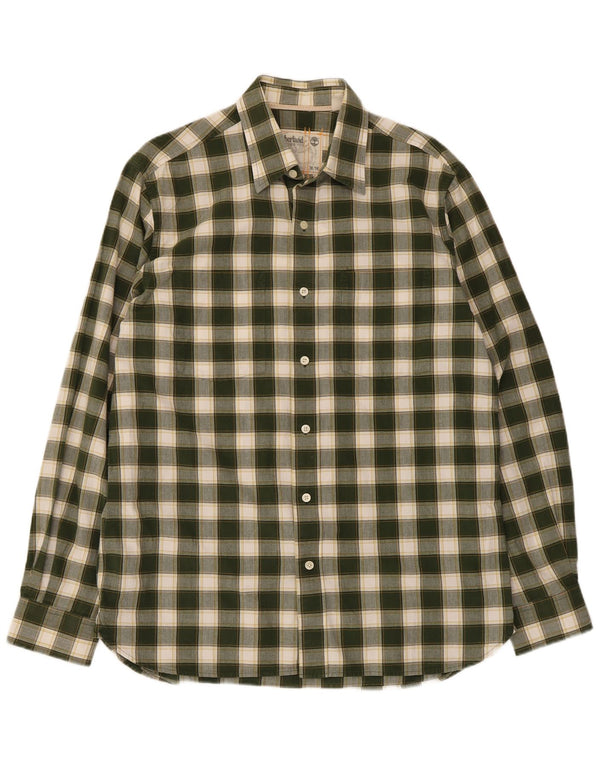 Camicia Timberland da uomo vestibilità regolare in cotone a quadri verde medio