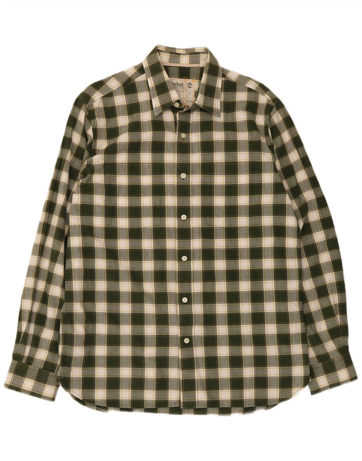 Camicia Timberland da uomo vestibilità regolare in cotone a quadri verde medio