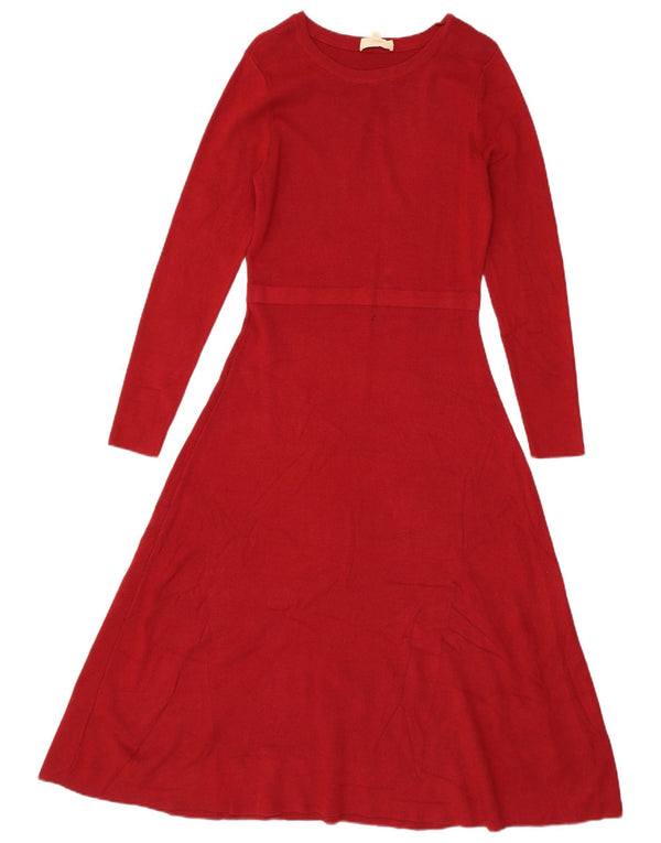 Abito maglione a maniche lunghe da donna Phase Eight UK 12 Viscosa bordeaux medio