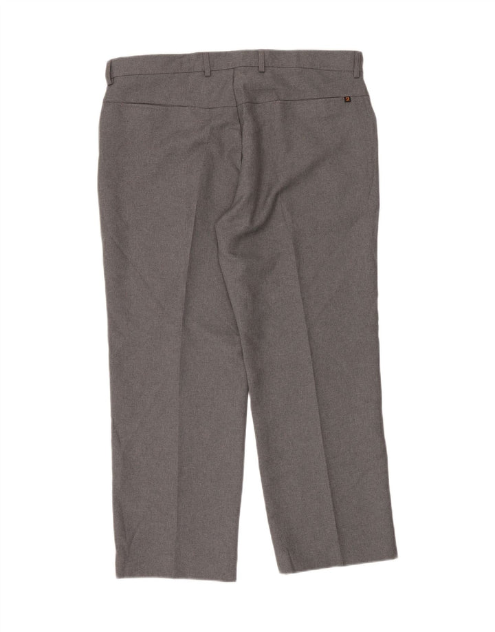 FARAH Mens Straight Casual Trousers W38 L29 Grey Polyester
