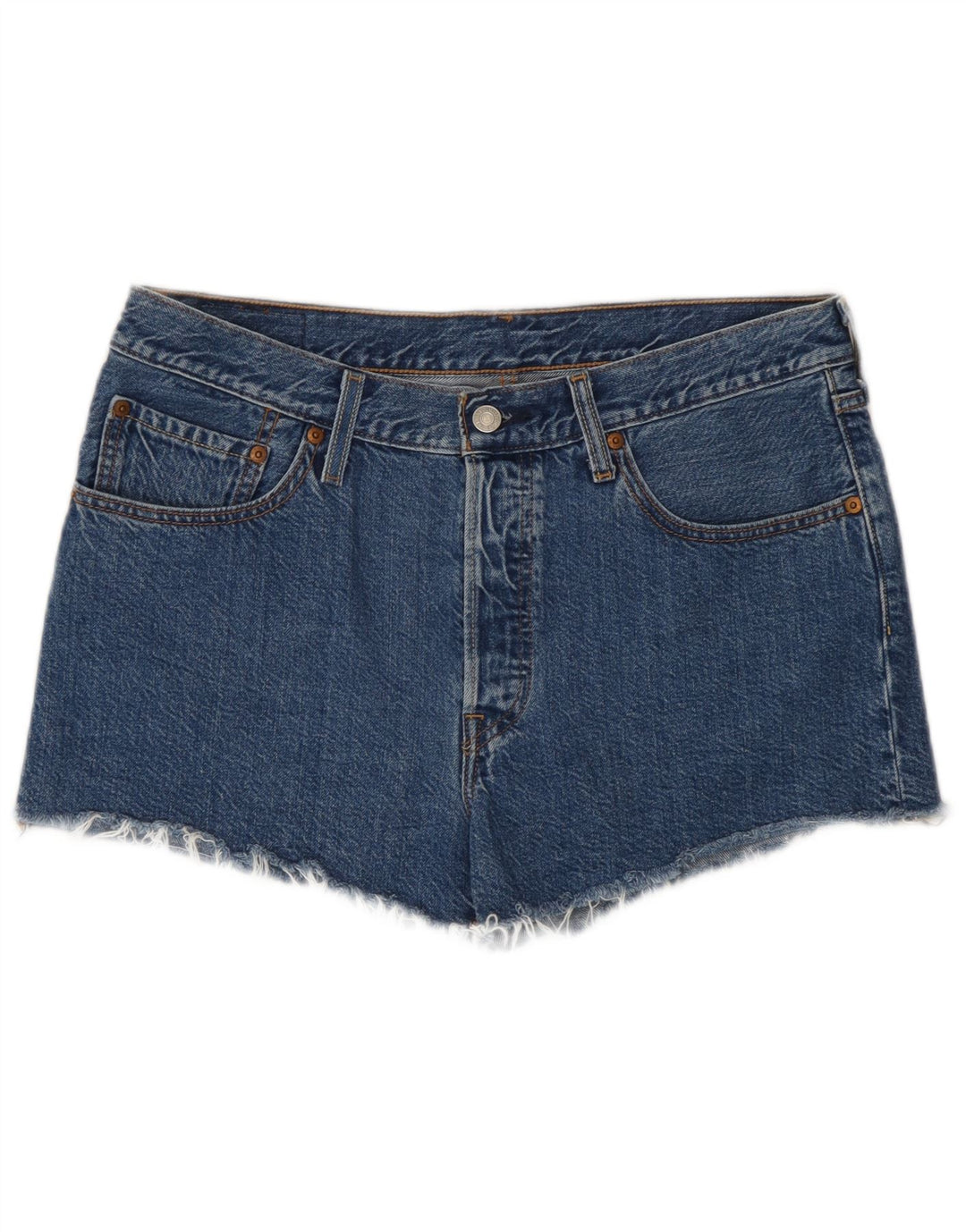 Pantaloncini di jeans Levi's 501 da donna W31 cotone blu medio