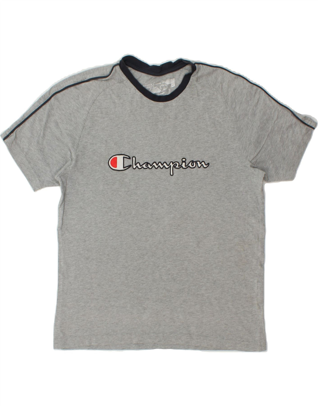 CHAMPION Womens Graphic T-Shirt Top UK 14 Medium Grey Cotton Vintage Champion and Second-Hand Champion from Messina Hembry 