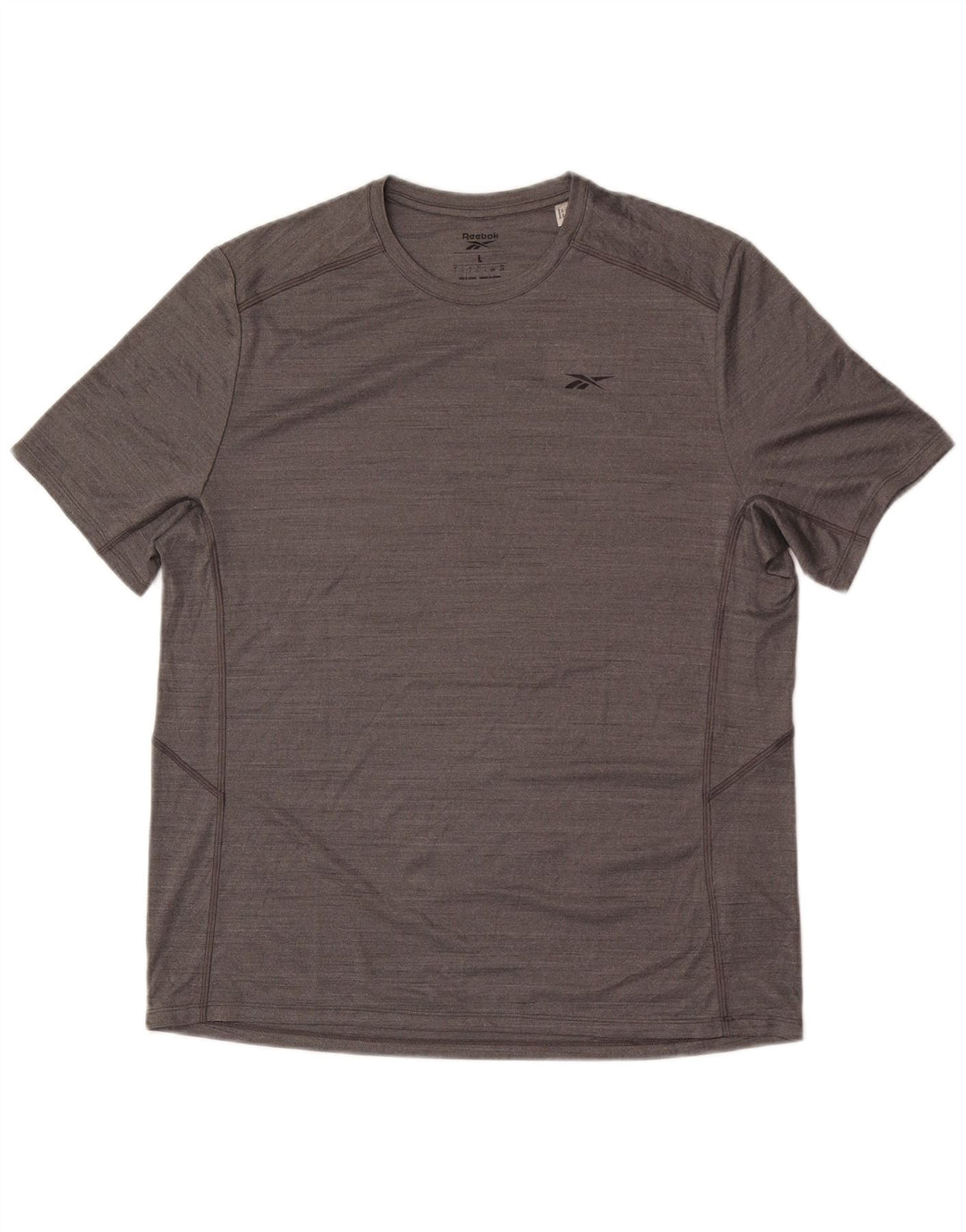 T-shirt Reebok da uomo Top Large in poliestere grigio