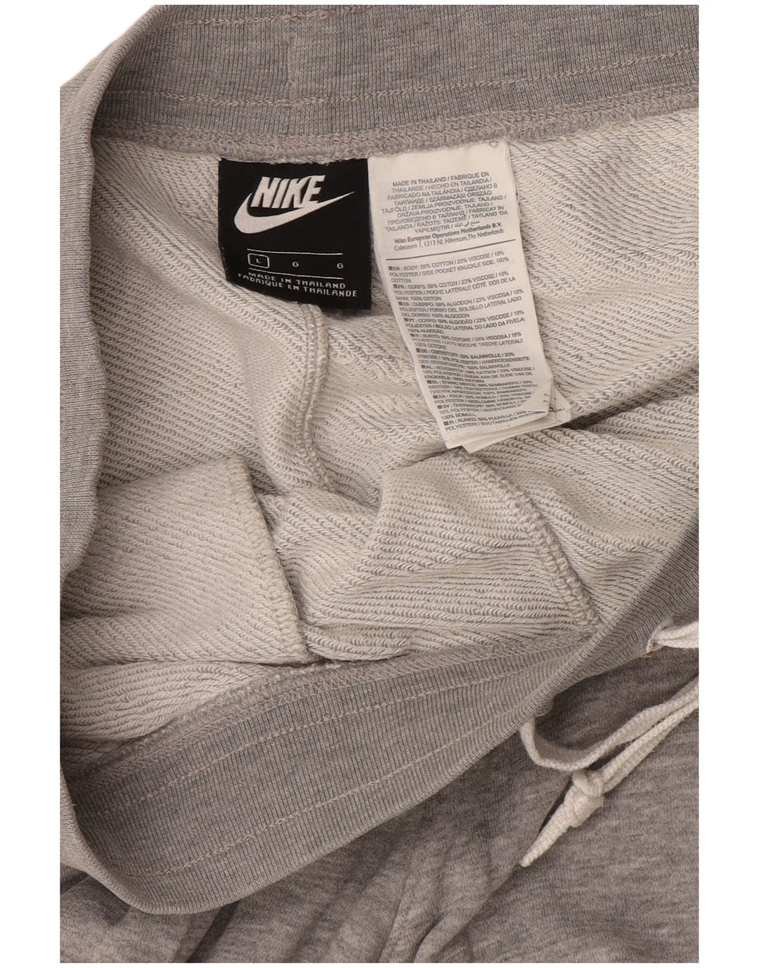 Pantaloncini sportivi Nike da uomo con grafica grande, cotone chiazzato grigio