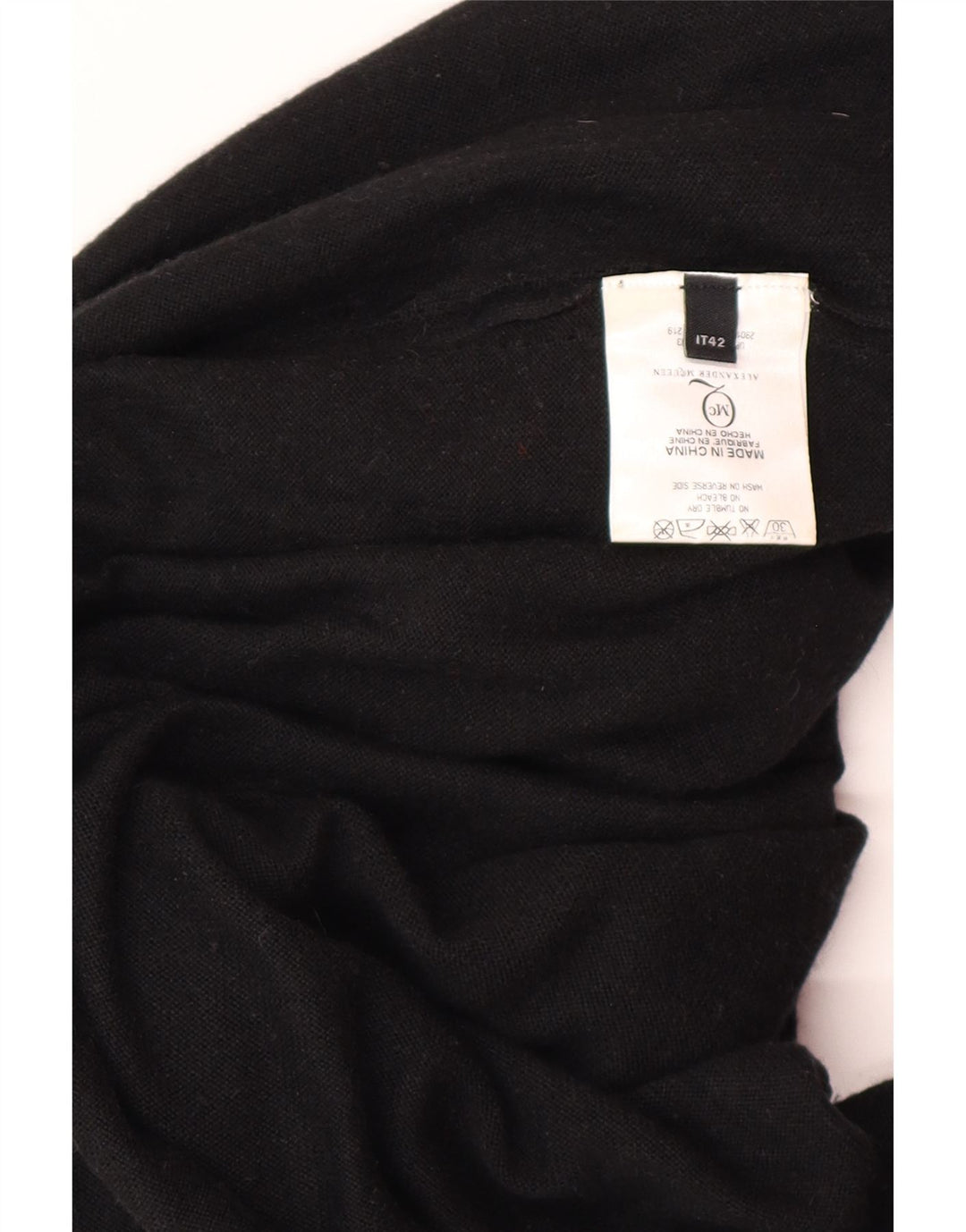 ALEXANDER MCQUEEN Abito maglione da donna IT 42 Designer in viscosa nero medio