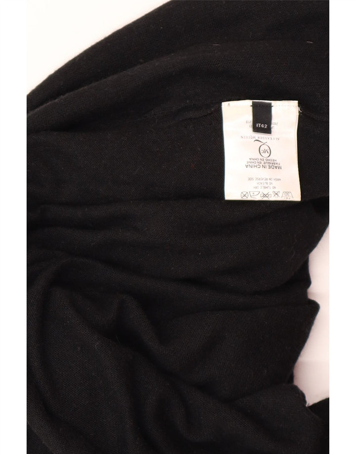 ALEXANDER MCQUEEN Abito maglione da donna IT 42 Designer in viscosa nero medio