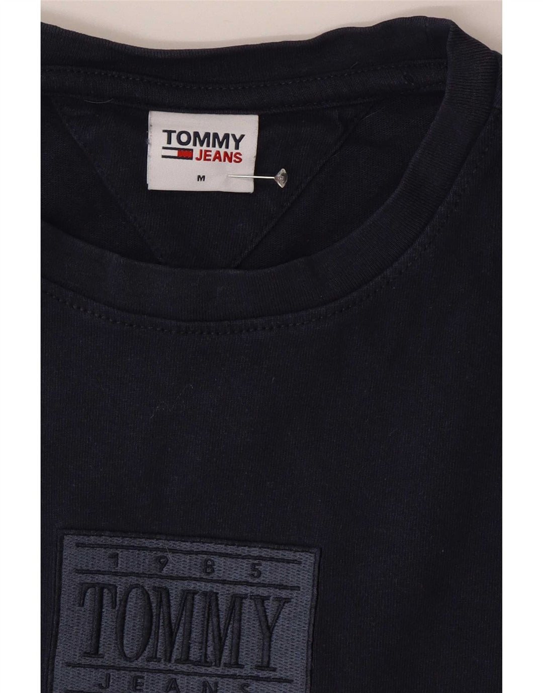T-shirt grafica da uomo Tommy Hilfiger Top medio blu navy