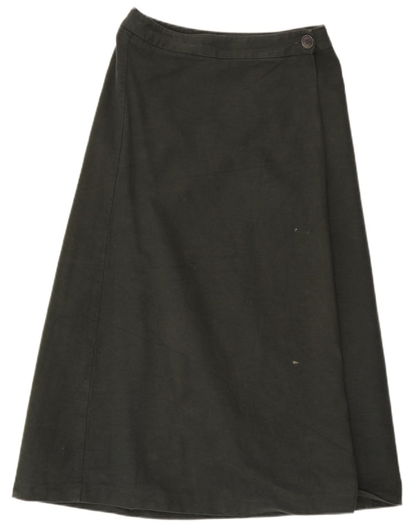 Gonna avvolgente a vita alta da donna Boden UK 10 piccola W26 cotone verde