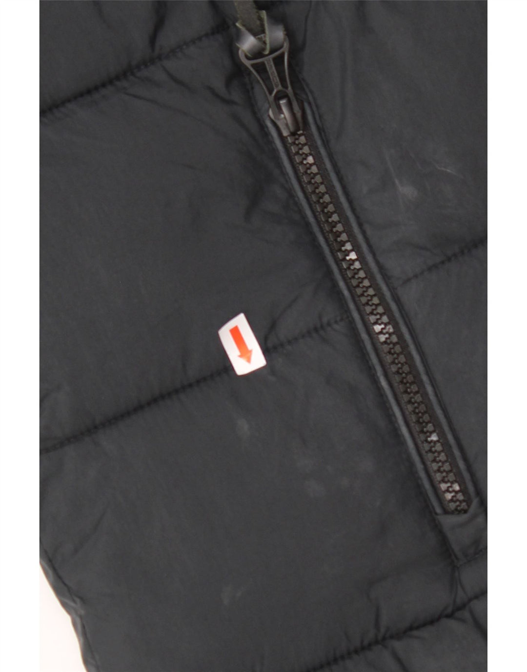 Cappotto imbottito con cappuccio da donna SUPERDRY UK 14 grande nylon nero
