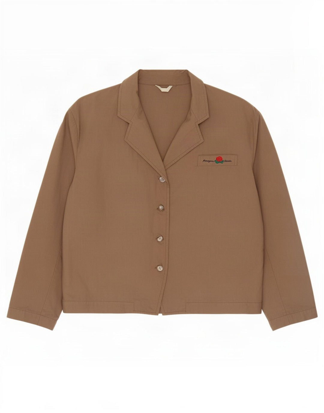 Camicetta camicia vintage da donna con maniche a 3/4 EU 40 Beige medio