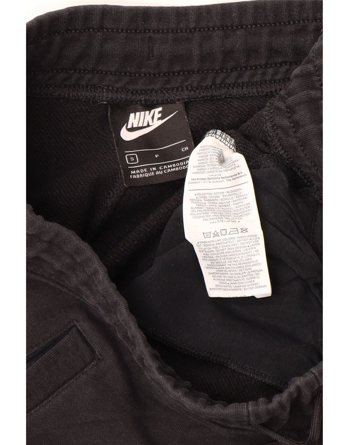 NIKE Mens Crop Graphic Tracksuit Trousers Small  Black Cotton Vintage Nike and Second-Hand Nike from Messina Hembry 