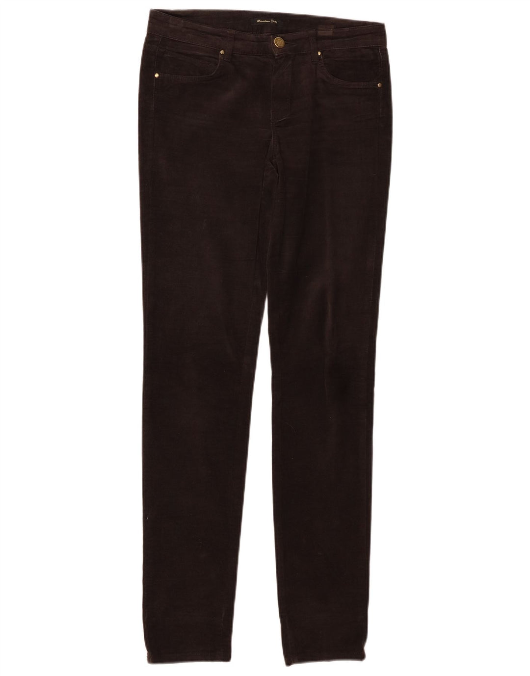 MASSIMO DUTTI Pantaloni casual in velluto da donna EU 34 2XS W24 L30 Marrone