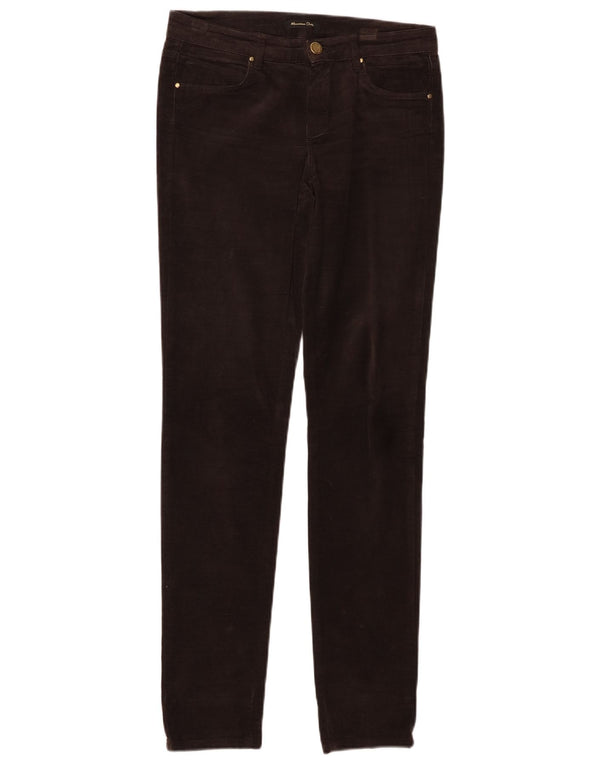 MASSIMO DUTTI Pantaloni casual in velluto da donna EU 34 2XS W24 L30 Marrone