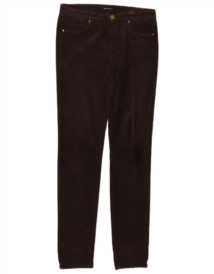 MASSIMO DUTTI Pantaloni casual in velluto da donna EU 34 2XS W24 L30 Marrone