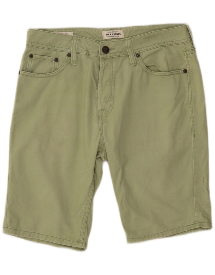 JACK & JONES Pantaloncini di jeans vestibilità regolare da uomo W30 Cotone verde medio