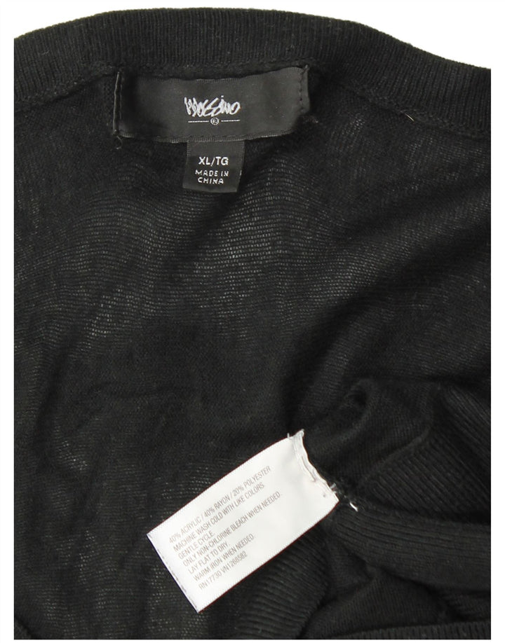 MOSSIMO Abito maglione a pipistrello da donna a maniche lunghe UK 18 XL Acrilico nero