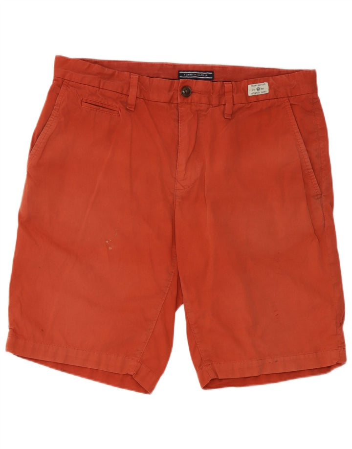 Pantaloncini chino da uomo Tommy Hilfiger W33 cotone rosso medio