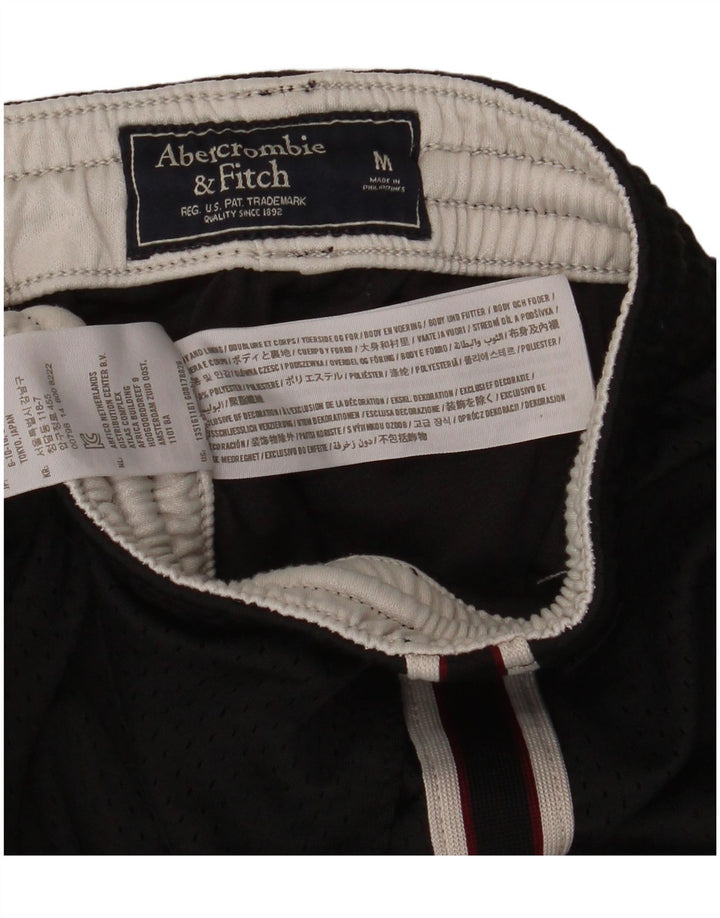Pantaloncini sportivi grafici da uomo Abercrombie & Fitch poliestere nero medio