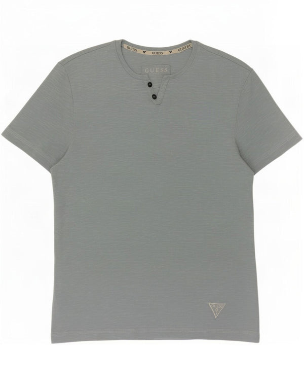 T-shirt da uomo Guess Top XS blu chiazzata