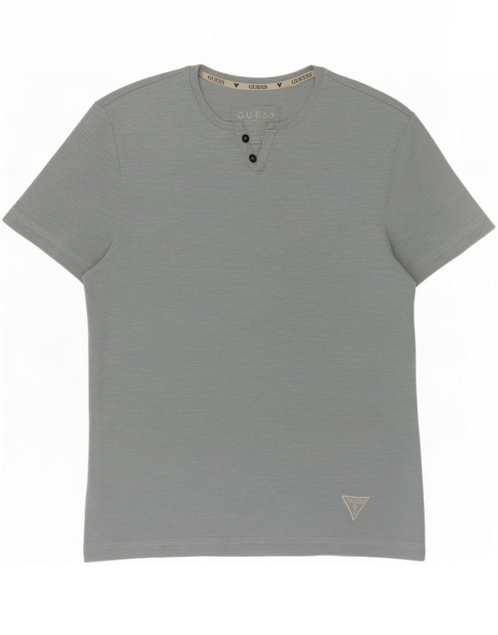 T-shirt da uomo Guess Top XS blu chiazzata