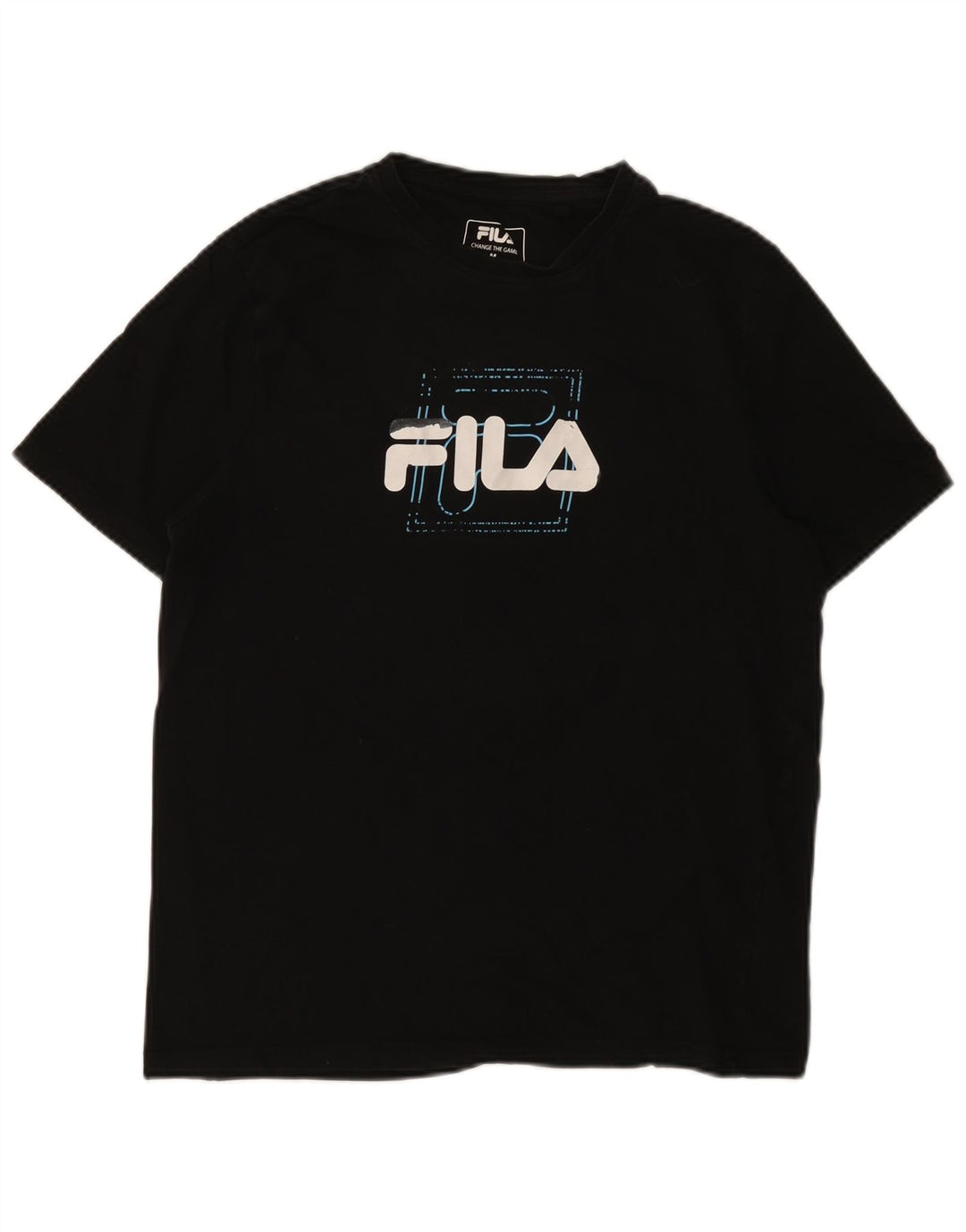 T-shirt grafica da uomo Fila Top in cotone nero medio