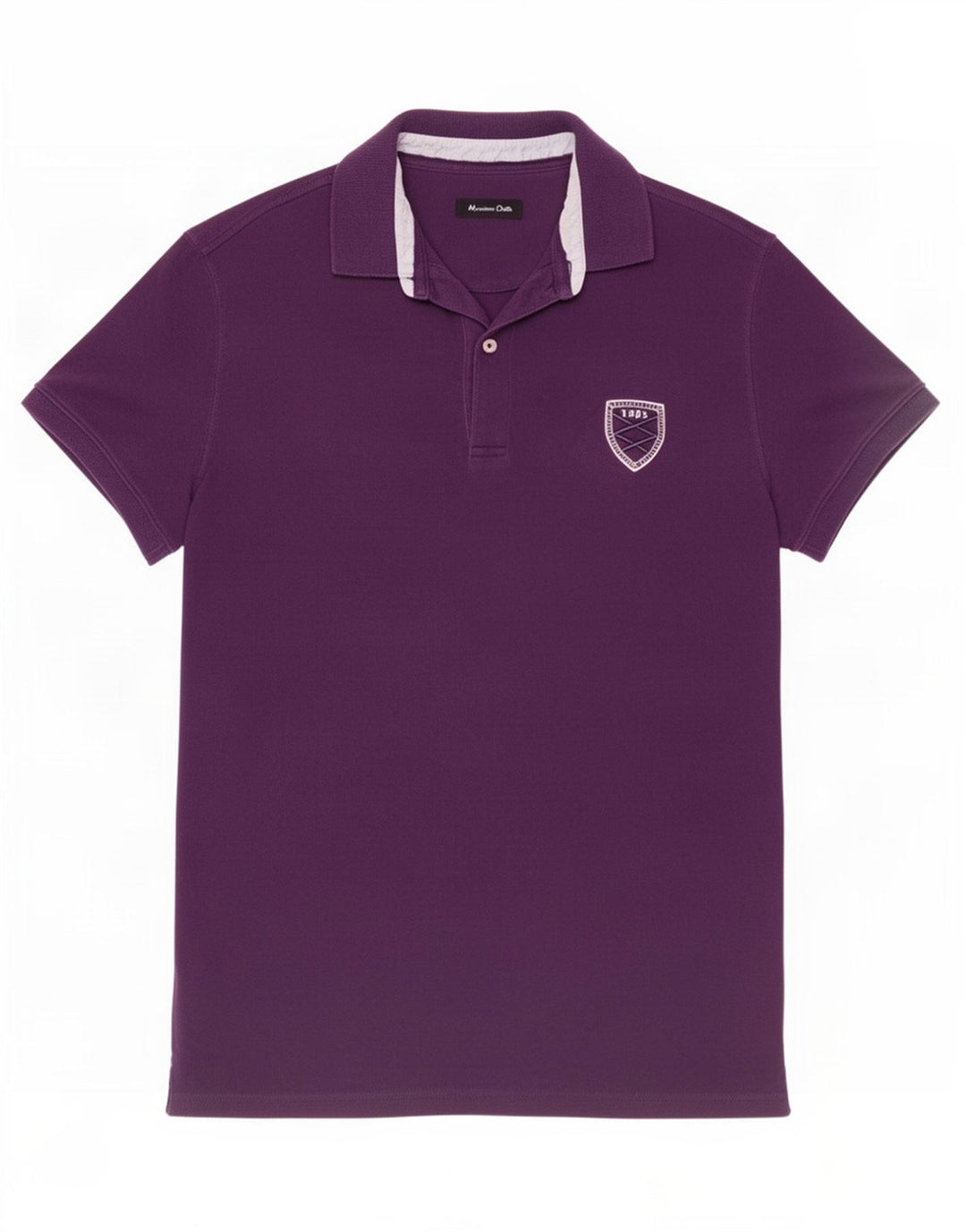 Polo da uomo Massimo Dutti in cotone viola medio