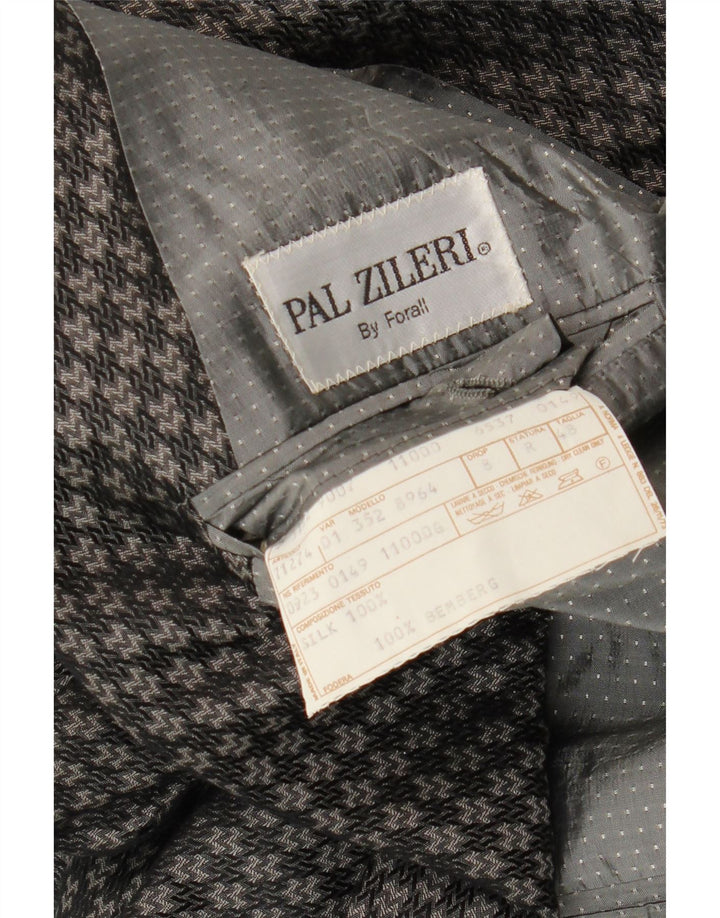 Giacca blazer doppiopetto da uomo Pal Zileri IT 48 Grigio medio geometrico