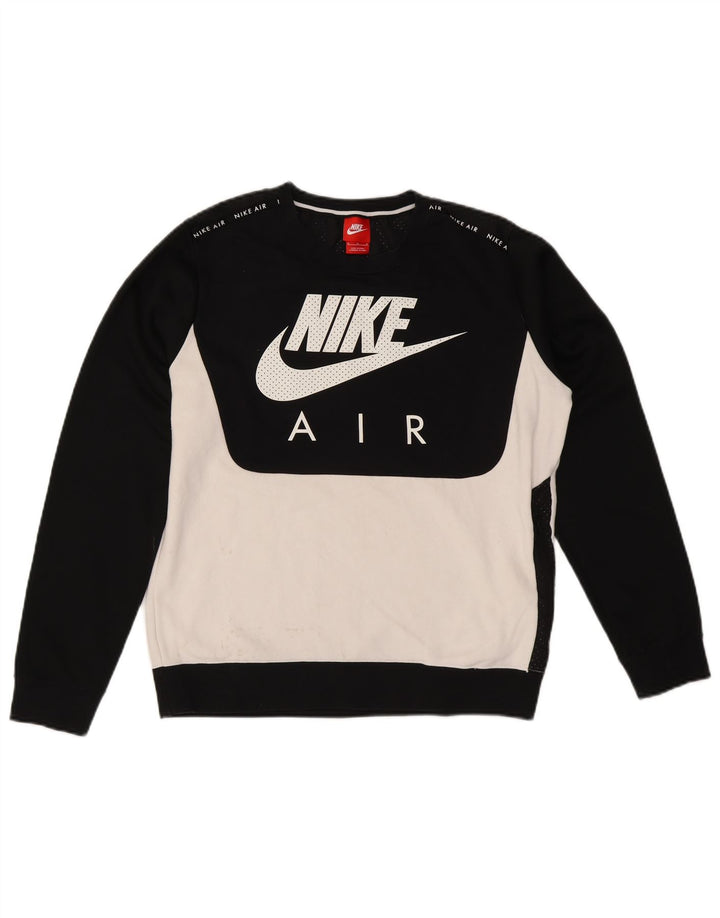 Felpa grafica da uomo Nike Felpa in cotone color block medio nero