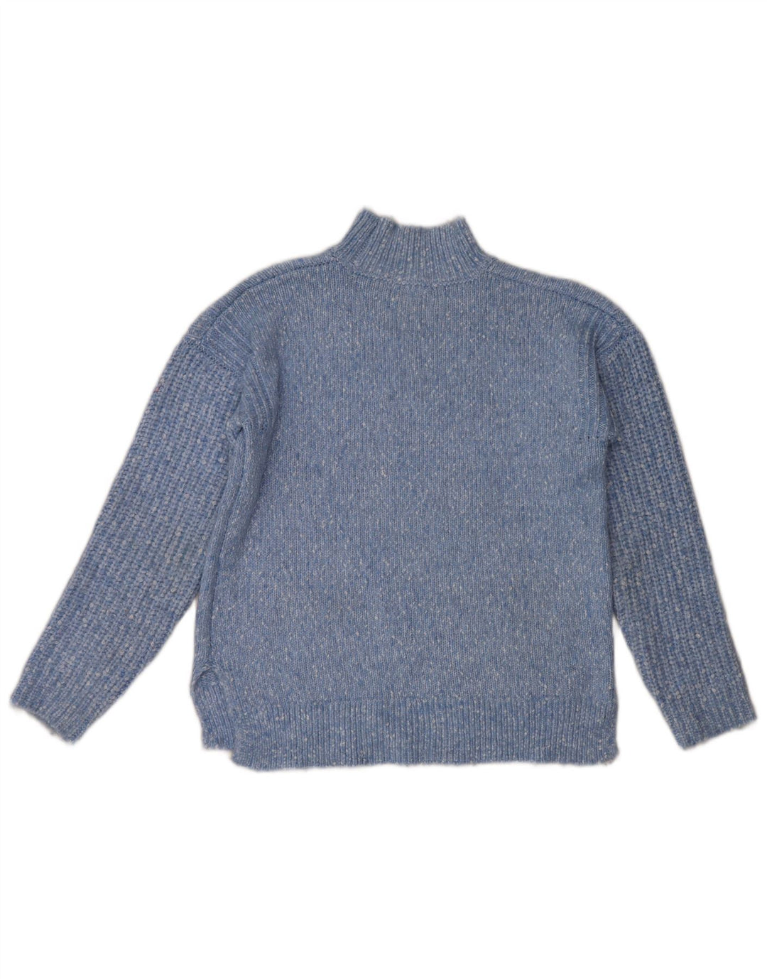 Maglione maglione a collo alto da donna Marks & Spencer UK 14 Blu medio screziato