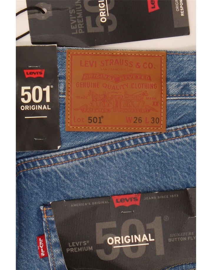Jeans dritti Levi's 501 da donna W26 L30 cotone blu