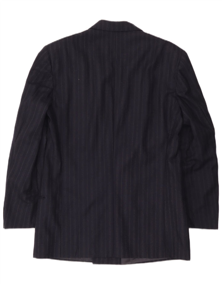 Giacca blazer da uomo Giorgio Armani UK 38 medio blu navy gessato