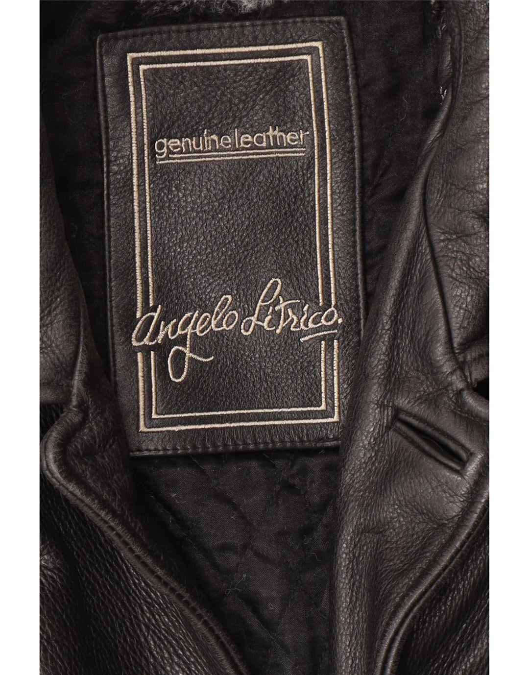 Giacca in pelle da uomo Angelo Litrico XL nera classica