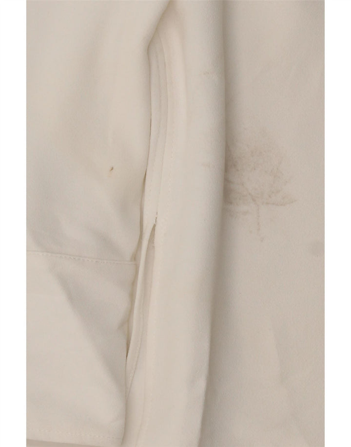 Top Zara a maniche lunghe da donna, taglia UK 16, grande, bianco