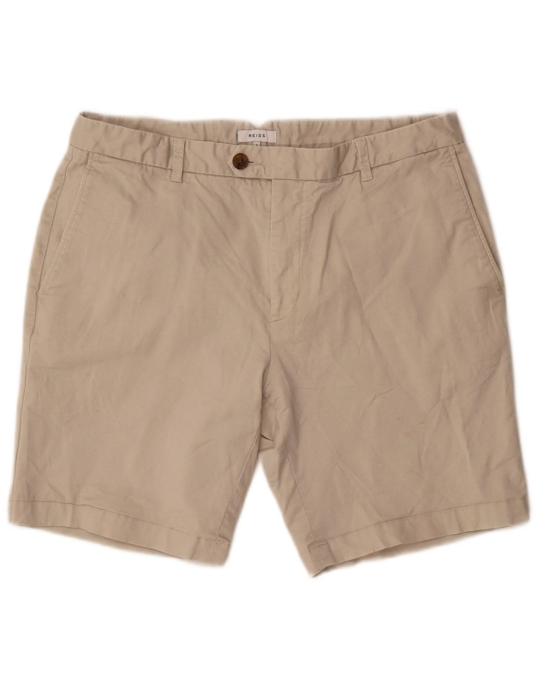 Pantaloncini chino da uomo Reiss W34 Large in cotone beige