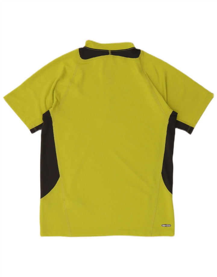 THE NORTH FACE T-shirt da uomo con zip e collo Top piccolo in poliestere color block verde