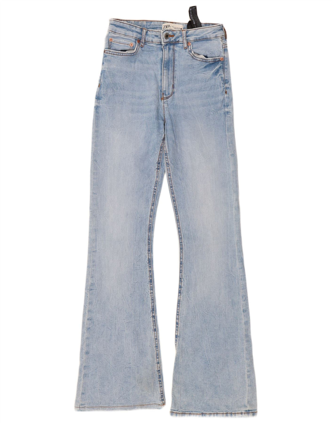 Jeans svasati da donna Zara EU 38 Small W28 L33 cotone blu