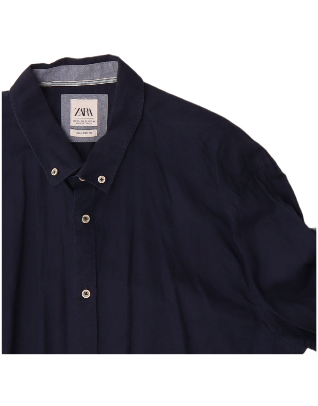 Camicia ZARA da uomo vestibilità comoda XL blu navy