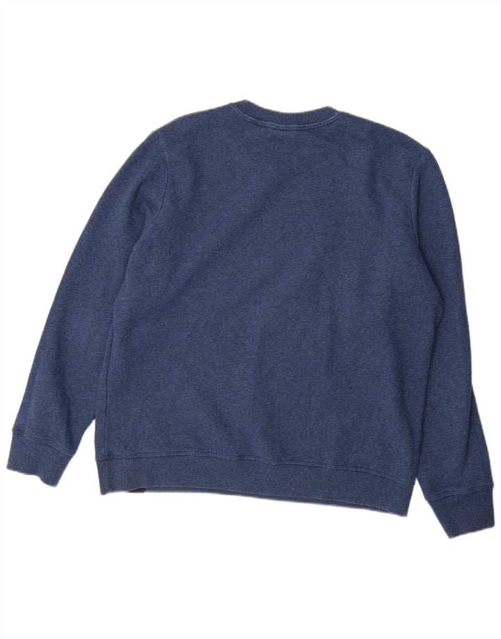SUPERDRY Womens Sweatshirt Jumper UK 14 Large Blue Cotton