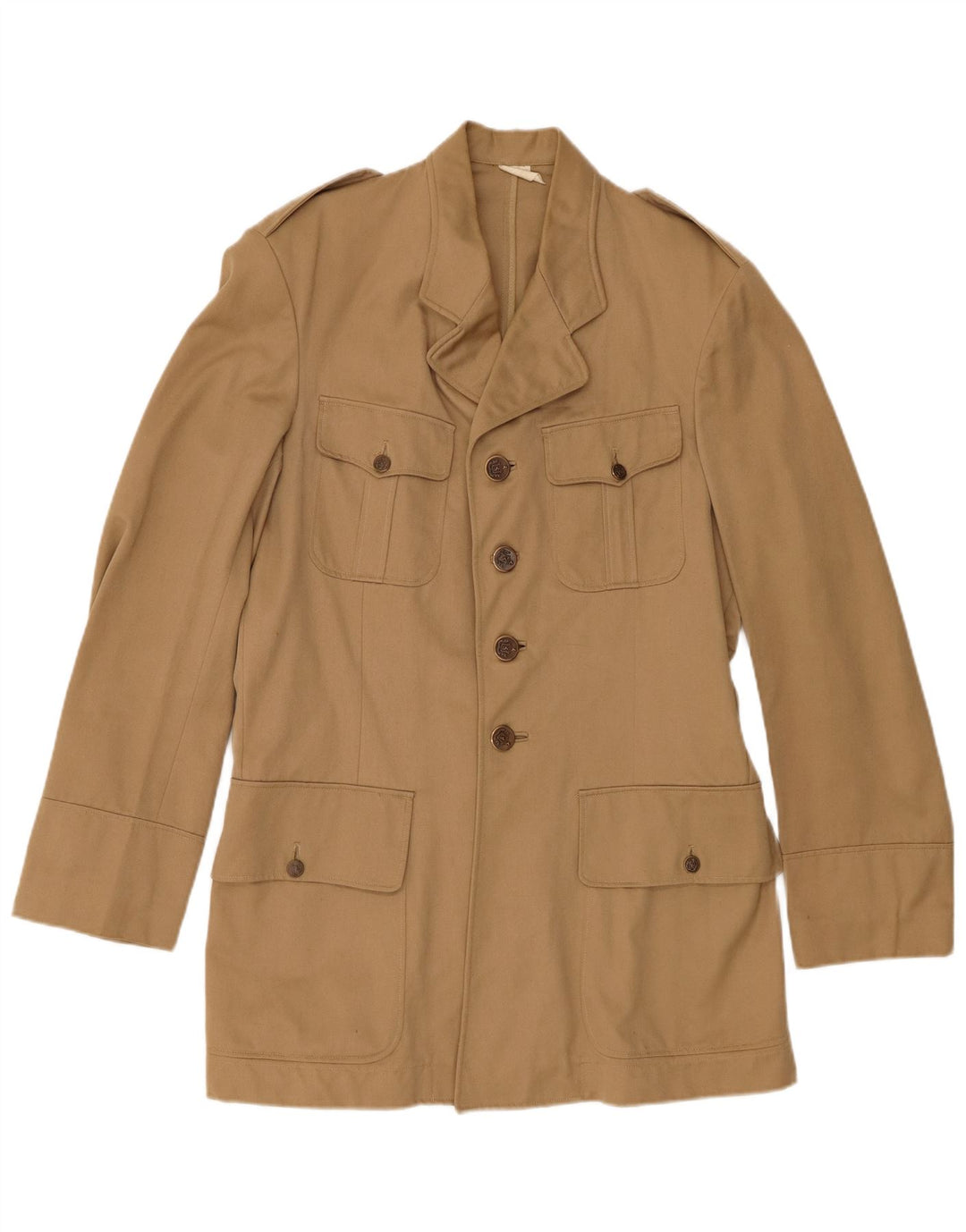 Giacca militare vintage da uomo IT 44 XS Beige