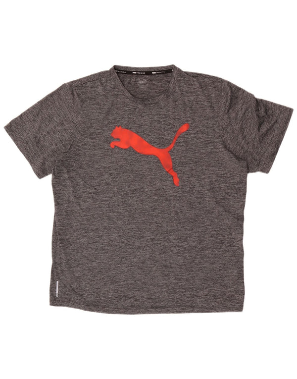 T-shirt grafica da allenamento Puma da uomo XL poliestere chiazzato grigio